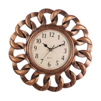 Bothyi - Reloj De Pared Retro Silencioso Elegante Decorativo Para Decoración Comedor Restaurante Bronce
