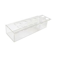 Bothyi - Florero Rectangular Florero De Acrílico Florero Para Mesa Centro De Mesa Hogar Boda 25X10X6.5Cm 12 Agujeros