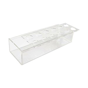 Bothyi - Florero Rectangular Florero De Acrílico Florero Para Mesa Centro De Mesa Hogar Boda 25X10X6.5Cm 12 Agujeros