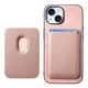 thumbnail image 5 of Funda de Cuero Magnética con Tarjetero para iPhone 14 Plus Cubierta Delgada Rosa, 5 of 5
