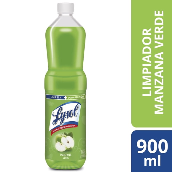 Limpiador Desinfectante Líquido Manzana Verde  Botella