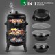 thumbnail image 4 of Ahumador BBQ Xeuemtey 43 cm Acero Carbón 3‑en‑1, 4 of 8