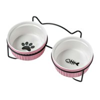 Ioensy - Tazón De Comida Para Gatos Elevado, Recipiente De Comida, Tazones Elevados Para Perros Pequeños Y Medianos, Negro