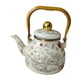 thumbnail image 4 of Tetera de esmalte con colador extraíble para infusión de té de hojas sueltas, tetera para café, leche, jarra de agua para acampar, adecuada para el ho pájaros, 4 of 5