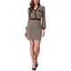 thumbnail image 1 of Vestido de Pata de Gallo INSPIRE CHIC para Mujeres Cuello en V Mangas Largas Vestidos Tubo Elegantes, 1 of 6