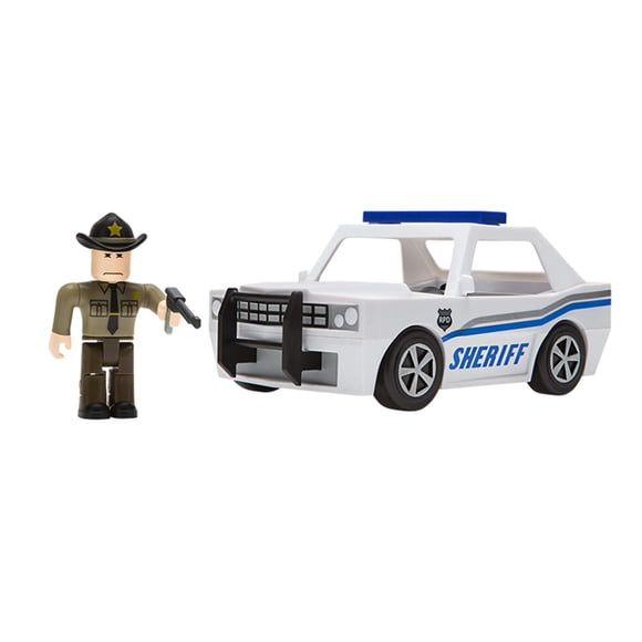 Vehículo de juguete Roblox Action Collection The Neighborhood of Robloxia Patrol Car con objeto virtual exclusivo