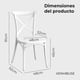thumbnail image 5 of Silla Crossback Para Comedor Apilables De Polipropileno Blanca, 5 of 8