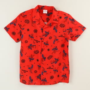 Guayabera Niño Rojo Full Print Spiderman Marvel