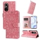 thumbnail image 4 of Funda tipo cartera FOXDOCK para Huawei Nova 9 Pro , diseño girasol en relieve, cuero PU, cierre magnético, soporte y tarjetero, 4 of 5
