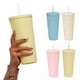 thumbnail image 2 of Pack De 6 Vasos Beige Plastico Tipo Starbucks Con Bombilla Y Tapa, 2 of 5