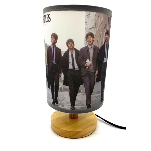Lámpara de mesa FDECOR 28 cm de madera con diseño Beatles 3 W