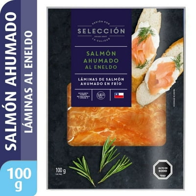 Salmón Ahumado Con Eneldo En Láminas 100 G Selección