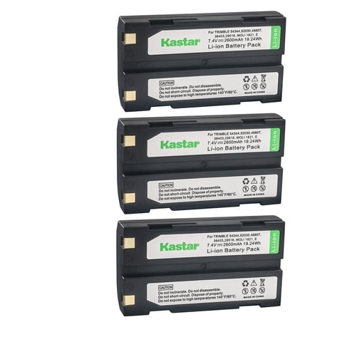Batería Kastar D-Li1, 2600 Mah, 7,4 V, Paquete De 3 Unidades Para Trimble Gps