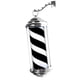 thumbnail image 1 of Letrero de salón con luz giratoria de ahorro de energía para montaje en pared/soporte colgante de rayas estilo retro, poste de barbería para exteriore 40cm Negro Blanco, 1 of 5