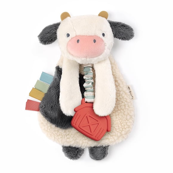 Tela de sherpa Baby Lovey Itzy Ritzy Itzy Lovey con forma de vaca mordedora