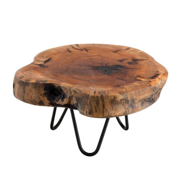 Tronco de madera TJ Global Natural Edge con patas en forma de horquilla