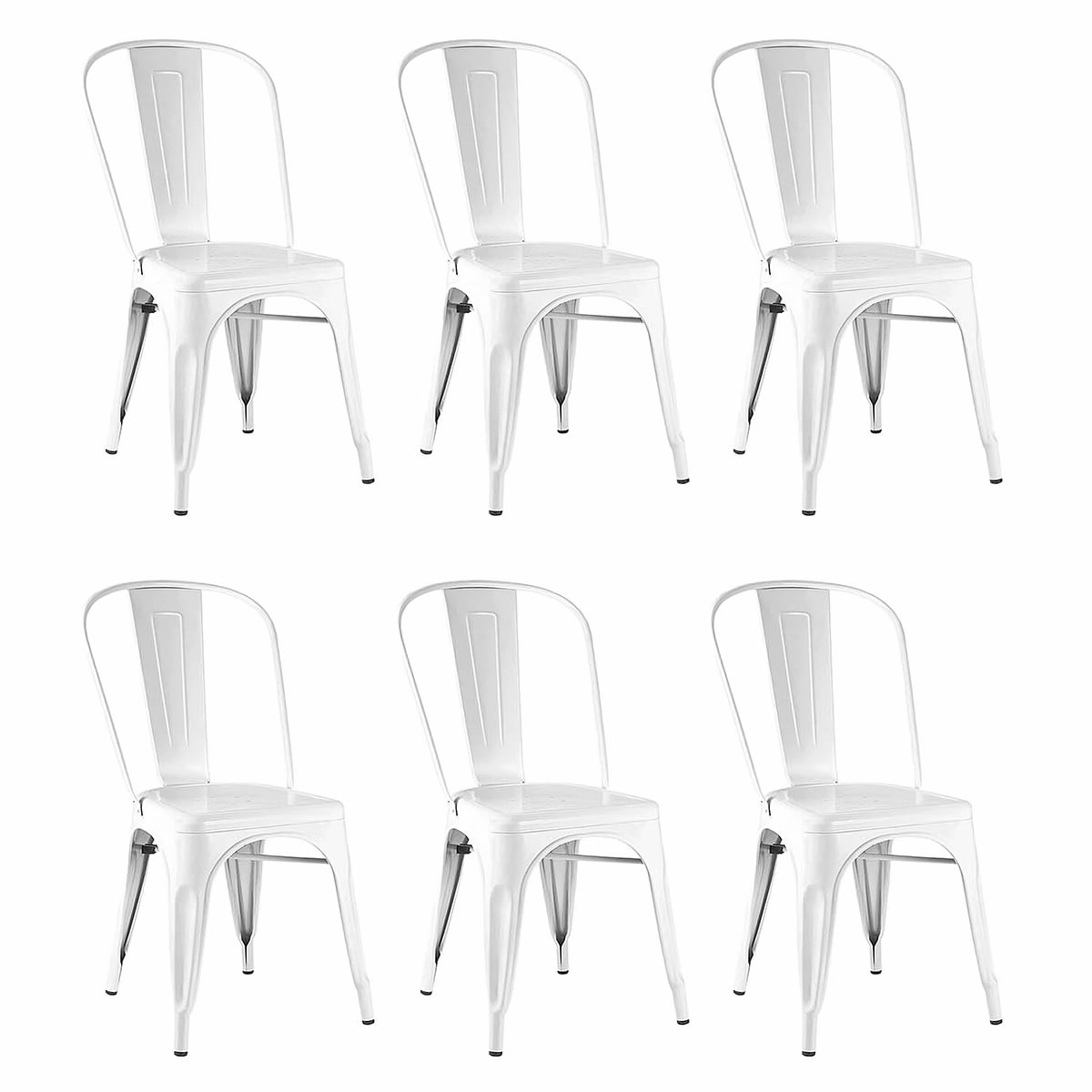 Klik Muebles - Pack De 6 Sillas Tolix - Blancas