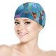 thumbnail image 5 of Magia de sirena Gorro de Natación de Licra, Gorro de Baño de Tela Cómoda, Gorro Elástico Antideslizante para Hombres, Mujeres y Niños, 5 of 6