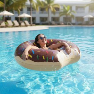 Movi - Flotador Gigante Donut Cafe 120 Cms