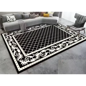 Casadeliacl - Alfombra 180X200 Moderna Elegante Decorativa Tf Negro / Mallita