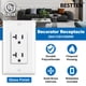 thumbnail image 2 of Toma decorativa BESTTEN, pack de 20, 20 A, 125 V doble, 2 of 3