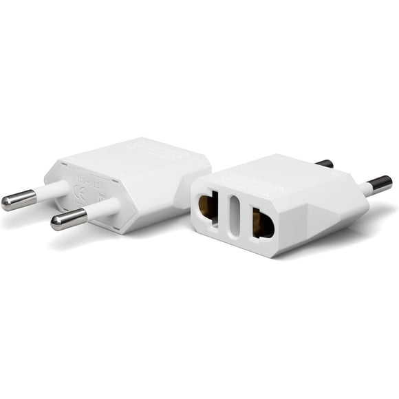 Adaptador de enchufe de viaje Unidapt, paquete de 2, de EE. UU. a Europa, tipo C