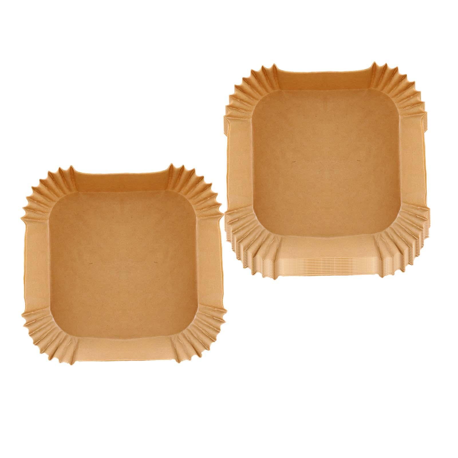 Magideal - Revestimientos De Papel Para Freidora De Aire, Hojas De Papel Para Hornear, Esteras Para Parrilla De Microondas, Papel De Aceite Para Asar Albóndigas, 100 Piezas