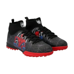 Zapato De Futbolito Niño Spider-Man Botín Black