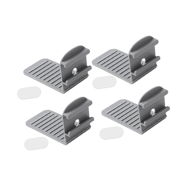 4 clips para sujetar sábanas, sujetadores para colchones y sábanas, prácticos, fáciles de usar, antideslizantes, para regalo, se mantienen en su lugar Gris