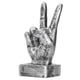 thumbnail image 2 of Escultura de resina con gesto de dedo, estatua creativa, adorno para estantería de escritorio, oficina, hogar, plata, 2 of 11
