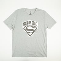 Polera Hombre Superman Man Of Steel Gris Dc Comics