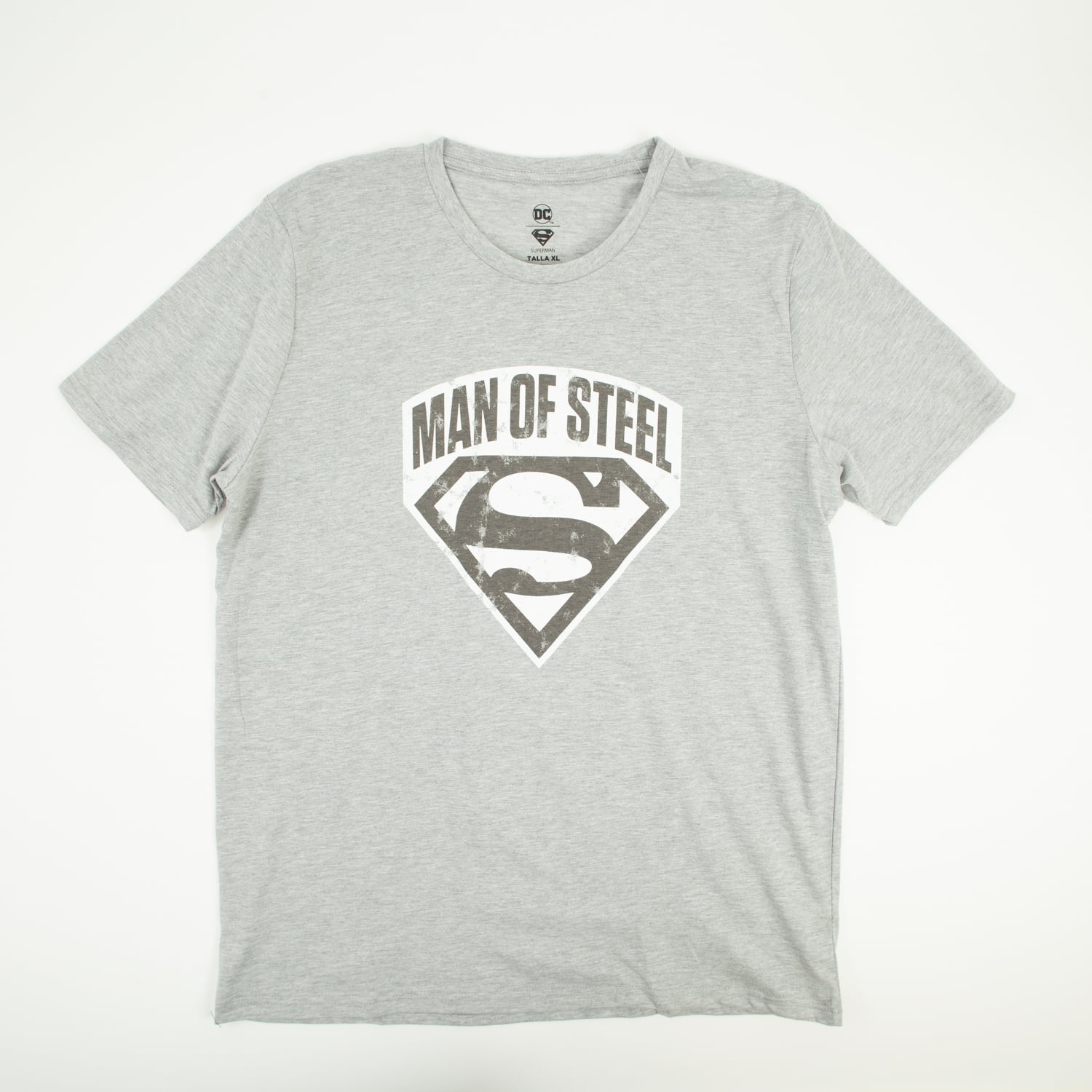 Polera Hombre Superman Man Of Steel Gris Dc Comics