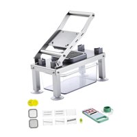 Magideal - Cortador De Verduras Con Recipiente, Procesador Antideslizante, Cortador De Dados, Cortador De Verduras, Cortador De Alimentos Para Empresas, Zanahori Con 9 Cuchillas