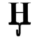 thumbnail image 1 of Wall Hook Village, hierro forjado, letra H, tamaño pequeño, hierro negro, 1 of 2