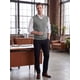 thumbnail image 2 of INSPIRE CHIC Chaleco de Punto para Hombre Cuello en V Casual Sin Mangas Top L Gris, 2 of 6