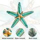 thumbnail image 4 of Decoración de Pared JOYBEE HOME&GARDEN Estrella de Mar de Metal 34 cm Azul, 4 of 8