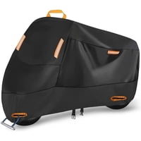Xusx111 - Cubierta De Motocicleta Pequeña De Uso Pesado 210D, Cubierta De Scooter De Protección Al Aire Libre Impermeable Duradera De Toda La Temporada Con Bolsa De Almacenamiento De Agujeros De Cerra