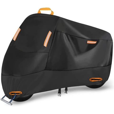 Xusx111 - Cubierta De Motocicleta Pequeña De Uso Pesado 210D, Cubierta De Scooter De Protección Al Aire Libre Impermeable Duradera De Toda La Temporada Con Bolsa De Almacenamiento De Agujeros De Cerra