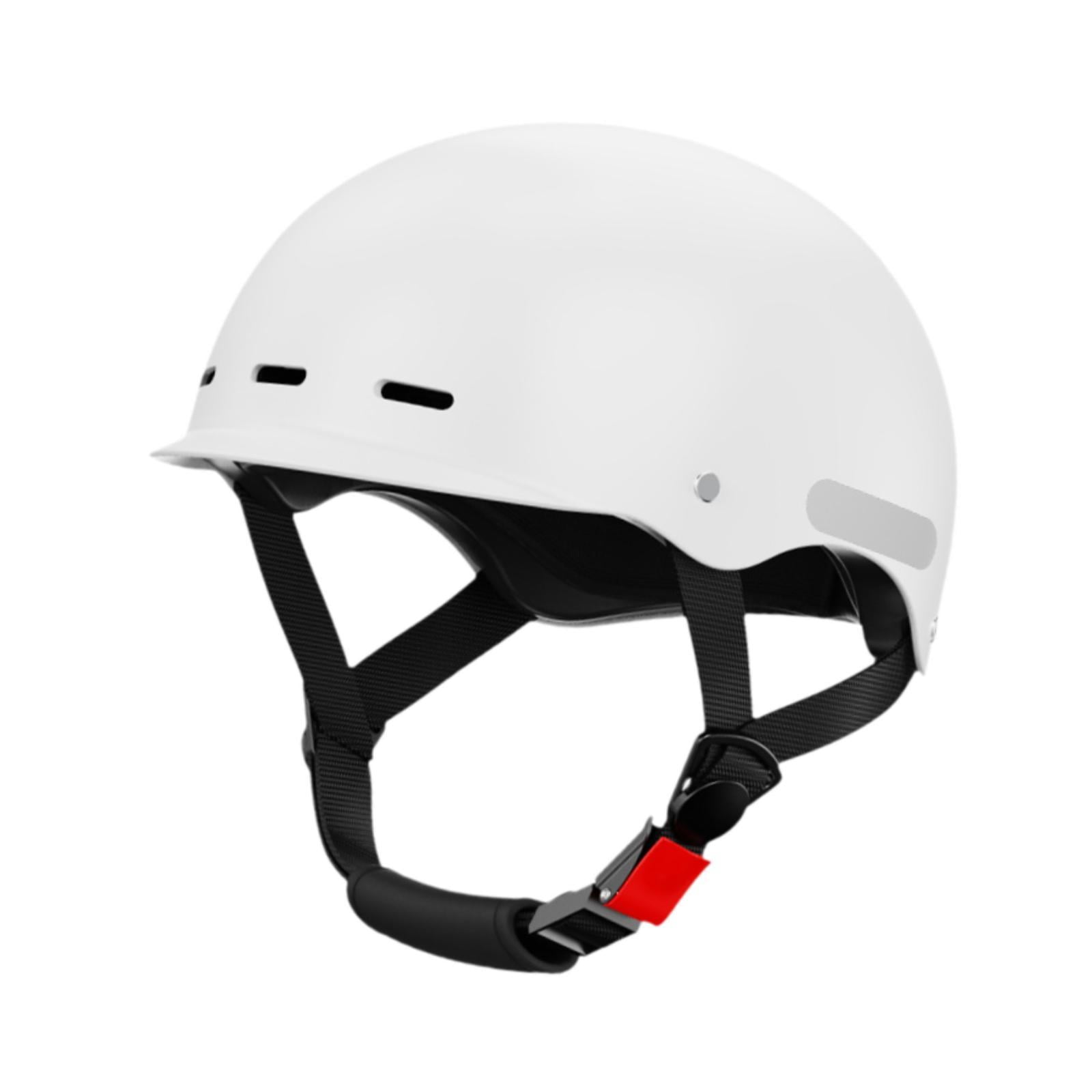 Magideal - Casco De Bicicleta Ajustable Casco De Ciclismo Desmontable Adultos Ventilación Medio Casco Monopatín Casco Para Patinaje En Bicicleta De Montaña , Blanco