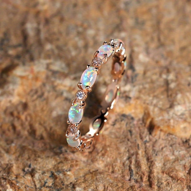Exquisite Opal Ring for Women - Perfect Engagement, Wedding, and Valentine's Gift