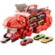 thumbnail image 1 of Camión de transporte de dinosaurios, camión devorador de dinosaurios, portátil, novedad, vehículos de dinosaurio, juego de juego para niños y niñas rojo, 1 of 5