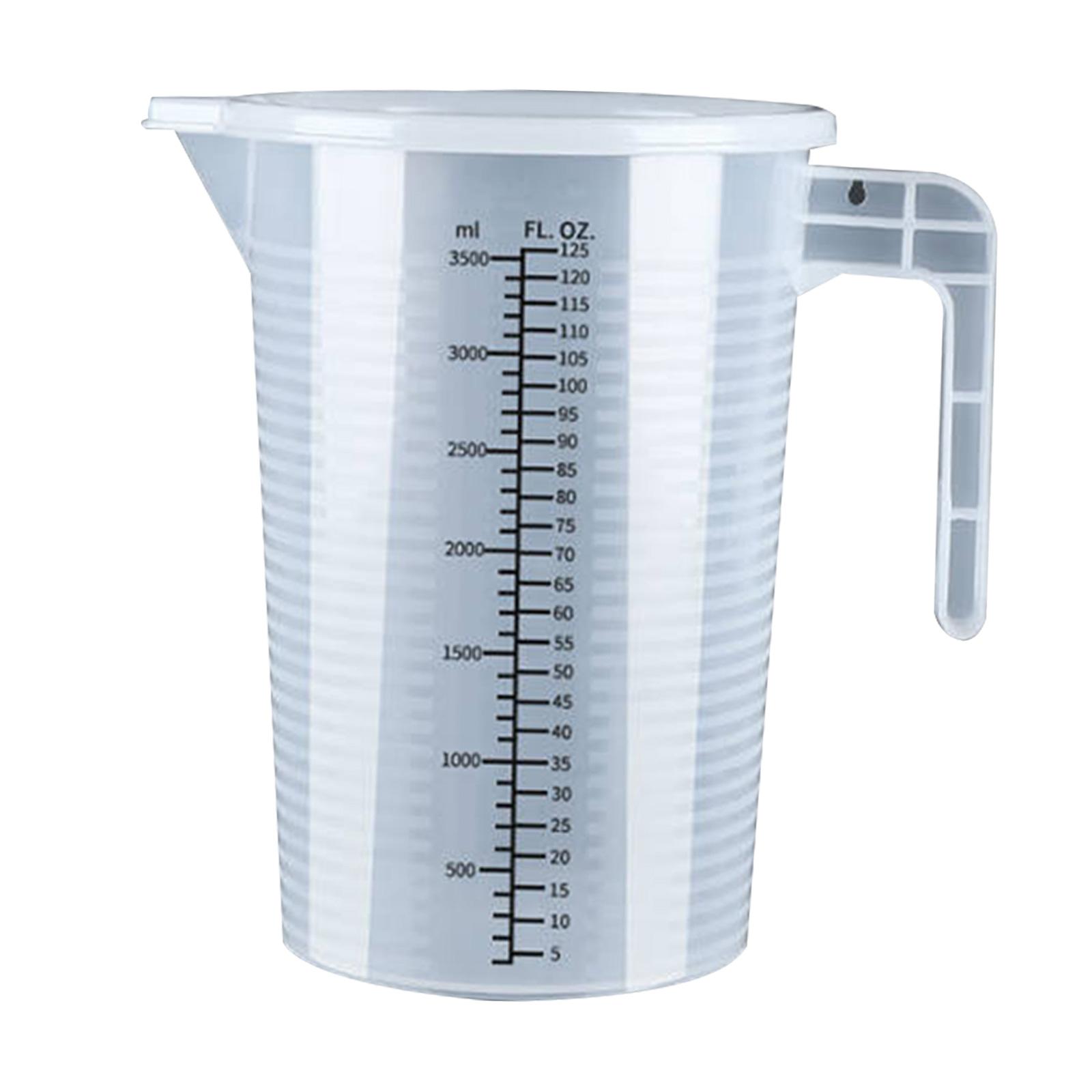 Magideal - Taza Medidora Con Recipiente De Líquido A Escala, Vaso Cilíndrico Graduado Fácil De Transportar, Accesorios Para Hornear Para Agua Fría Y Caliente En 3500 Ml