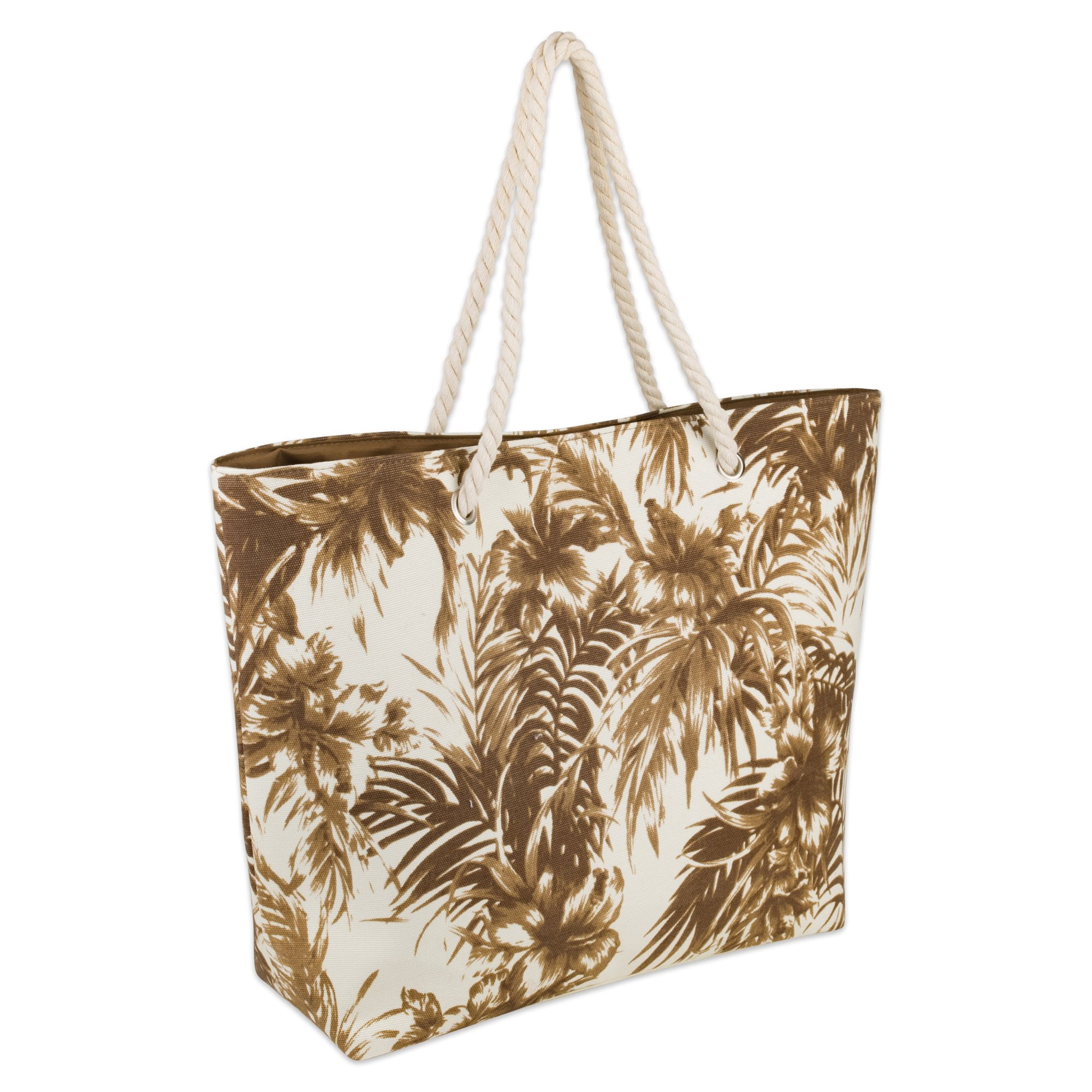 Bolso De Playa Dii 38x51x14 Cm Tote De Viaje Con Estampado De Palmas