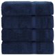 thumbnail image 1 of Toallas Chakir Turkish Linens 100% algodón, 4 piezas, baño, azul marino, 1 of 6