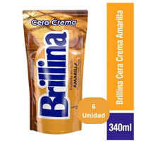 Proquim - Cera Crema Brillina Amarilla 340 Cc Pack 6 Unidad