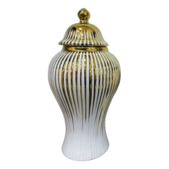 Potiche Jarrón Elegante Recipiente Decorativo Tapa Jhn