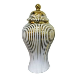 Genérico - Potiche Jarrón Elegante Recipiente Decorativo Tapa Jhn