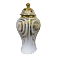 Genérico - Potiche Jarrón Elegante Recipiente Decorativo Tapa Jhn