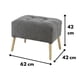 thumbnail image 2 of Pouf Petrum Nancy Gris Claro Altea 62x42x42 cm, 2 of 3