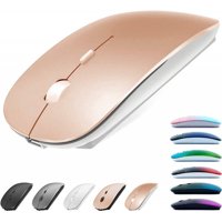 Klo - Ratón Bluetooth Recargable Para Macbook Pro Macbook Air Laptop Imac Ipad Ratón Inalámbrico Para Macbook Pro Macbook Air Imac Laptop Notebook Pc(Bluetooth Mouse Rose Gold)